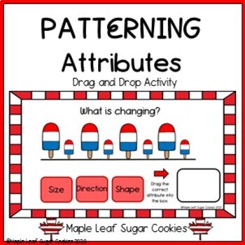 Preview of Patterning - Attributes - Drag and Drop Activity - Canadian Spelling 