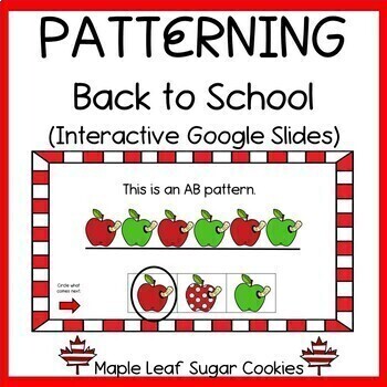Preview of Patterning - Back to School * Identify a Pattern * Distance Learning Slides
