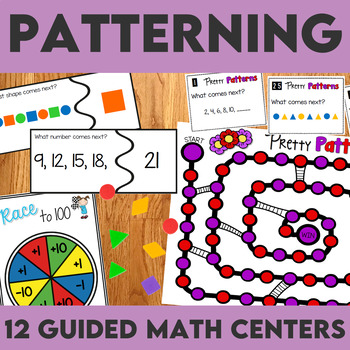 Preview of Patterning Guided Math Centers | Number and Geometric Patterns Centers