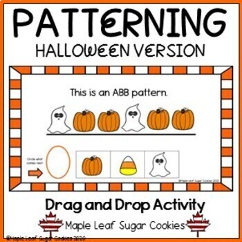Preview of Patterning - Halloween Version - Drag and Drop Activity - Google Slides