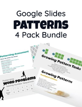 Preview of Patterning - Patterns & Algebra - Google Slides 4 Pack Bundle