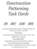 Patterning Task Cards - Construction