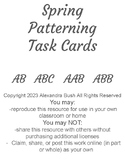 Patterning Task Cards - Spring