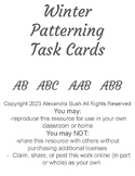 Patterning Task Cards - Winter