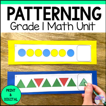 Preview of Patterning Unit - Grade 1 Math (Ontario) - Worksheets, Math Centres, Test
