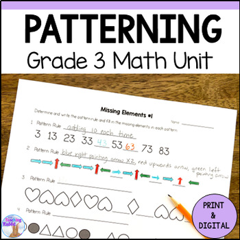 Preview of Patterning Unit - Grade 3 Math (Ontario) - Shape & Number Patterns