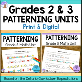 Patterning Units for Grades 2 & 3 (Ontario Math) - Print &