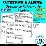 Patterning and Algebra Ontario Juniour Grade 6 geometric l