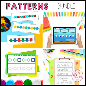Preview of Kindergarten and First Grade Patterning Math Bundle