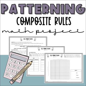 Preview of Patterning and Pre-Algebra Project: Cell Phone Plans