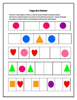 Patterning/ Sequencing worksheets by Little Sprouted Seeds | TpT