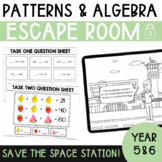 Patterns and Algebra Maths Escape Room Number Puzzles - Ye