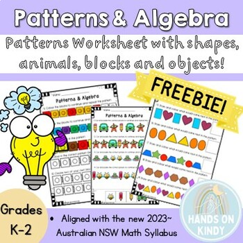Preview of Patterns & Algebra Worksheets (Making repeating patterns, AB, ABB, AABB, etc)