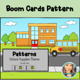 Patterns Boom Cards Level 2 (school supplies)