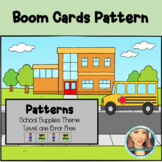 Patterns Boom Cards (school supplies)