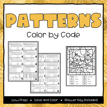 Preview of Patterns Color by Code