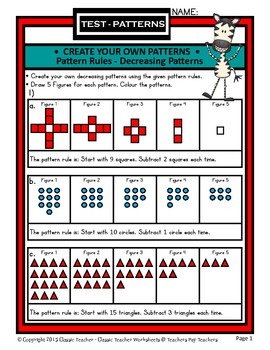Generate Patterns Using A Given Rule Math Games
