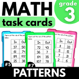 Patterns Function Tables 3rd Grade Math Task Cards Add Subtract Multiply Divide