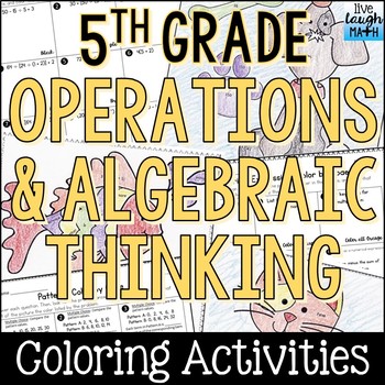Preview of Numerical Expressions, Patterns, & Order of Operations Coloring Activties