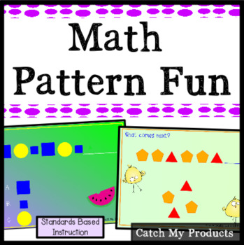 Preview of Math Patterns PowerPoint Lesson Plan Fun