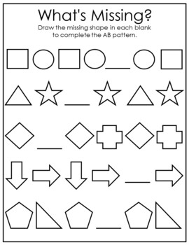 kindergarten math worksheets patterns