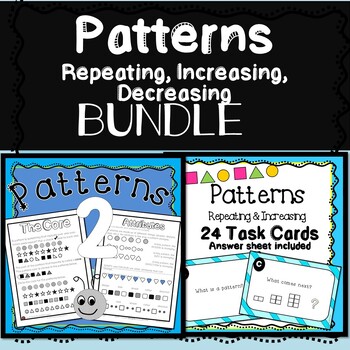 Preview of Patterns Repeating, Increasing, and Decreasing Grade 2 Math Bundle