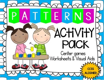 Preview of Patterns, Sequence Activity Pack-Center Games, Worksheets, Numeracy