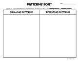 Patterns Sorting Worksheet - Growing and Repeating Patterns