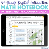 Patterns & The Coordinate Plane Digital Interactive Notebo
