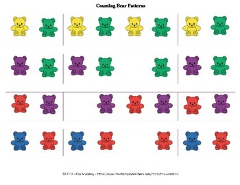 Patterns With Counting Bears by Fox Academy | TPT