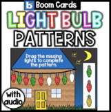 Patterns With Light Bulbs | Boom Cards | Christmas Pattern