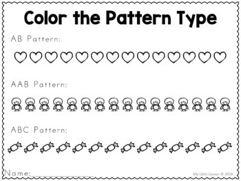 Patterns Worksheets by My Little Lesson | Teachers Pay Teachers