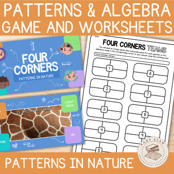 Preview of Patterns and Algebra Game | Slideshow Activity & Worksheets | 1st Grade Maths
