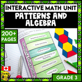 Patterns and Algebra Interactive Math Unit | Grade 3