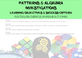 Patterns and Algebra Investigation Yrs 4-6 Australian Curriculum