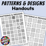 Patterns and Art Designs for doodling or Zentangle drawing