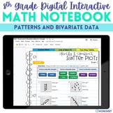 Patterns and Bivariate Data Digital Interactive Notebook f
