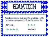 Patterns and Equations Vocabulary