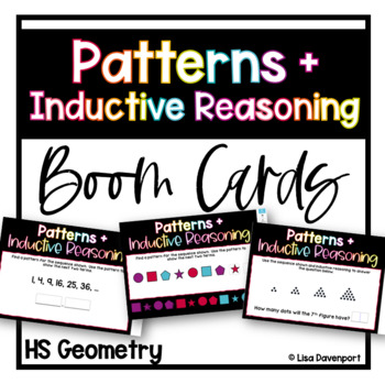 Preview of Patterns and Inductive Reasoning- Geometry Boom Cards