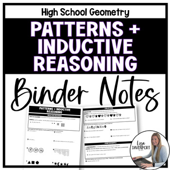 Preview of Patterns and Inductive Reasoning - Binder Notes for Geometry