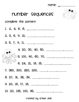 Patterns and Relationships FREEBIE by Amber Polk | TpT