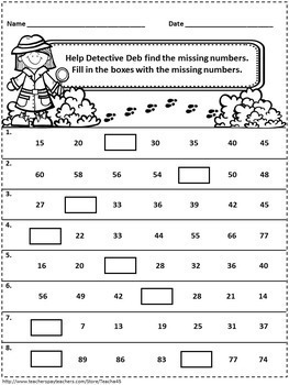 number patterns grades 2 3 by sue kelly teachers pay teachers