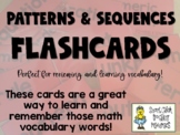 Patterns and Sequences - Math Vocabulary Cards