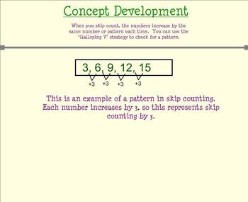 Preview of Patterns in Skip Counting: Galloping Vs (Day 4 Smartboard)