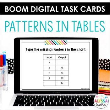 Preview of Patterns in Tables Boom Cards | Input Output Tables