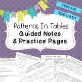 Patterns in Tables Notes & Practice
