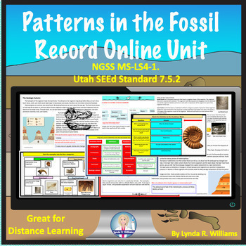 Preview of Patterns in the Fossil Record NGSS MS-LS4-1, Utah SEEd 7.5.2 Online Learning