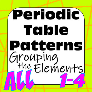 Preview of Patterns in the Periodic Table: Grouping the Elements #1-4 Families & Beyond