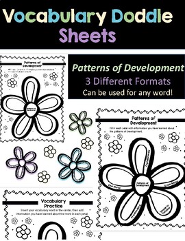 Preview of Patterns of Development Vocabulary Doodle Sheet- Notes or Review Activity