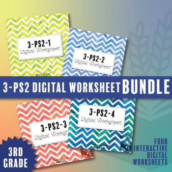 Preview of Patterns of Motion, Force, Magnets & MORE!⭐Digital Worksheets BUNDLE⭐NGSS 3-PS2 